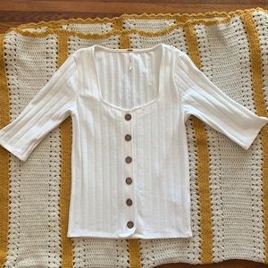Free People button up top